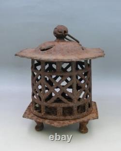 Antique Japanese Iron Hanging Lantern TORO TOUROU Candle stand H26cm/10.1inch