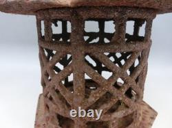 Antique Japanese Iron Hanging Lantern TORO TOUROU Candle stand H26cm/10.1inch