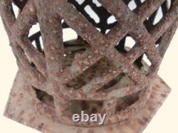 Antique Japanese Iron Hanging Lantern TORO TOUROU Candle stand H26cm/10.1inch