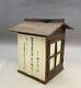 Antique Japanese Wooden Hanging Lantern TORO ANDON Candle stand Height32cm