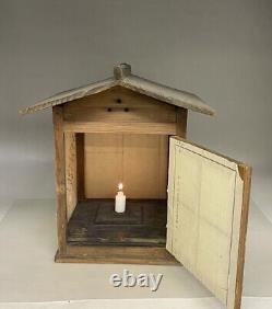 Antique Japanese Wooden Hanging Lantern TORO ANDON Candle stand Height32cm