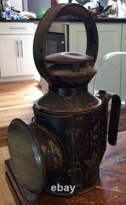 Antique John Phillips Light of London4 color Railroad OIL LAMP railway Lantern