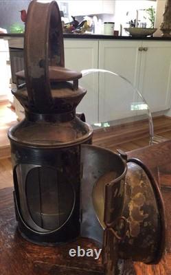Antique John Phillips Light of London4 color Railroad OIL LAMP railway Lantern