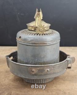 Antique Keystone Casey tall railroad lantern twist off Fount brass KC burner