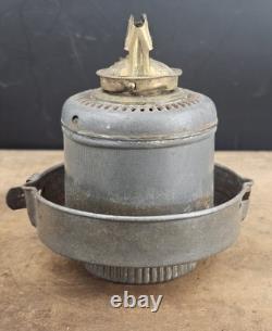 Antique Keystone Casey tall railroad lantern twist off Fount brass KC burner