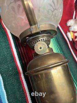 Antique Kosmos Brenner Ornate Brass Oil Hurricane Lamp