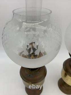 Antique Kosmos Brenner Ornate Brass Oil Hurricane Lamp Lantern With Wick