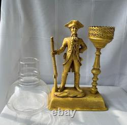 Antique Lantern British Soldier Rifle American Revolutionary War Candle Holder