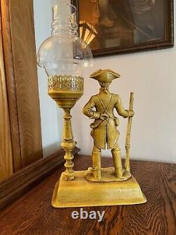 Antique Lantern British Soldier Rifle American Revolutionary War Candle Holder