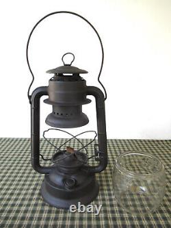 Antique Lantern DIETZ Large WIZARD, Oil Kerosene Lamp, 1918, Loc Nob Shade, 1914