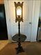 Antique Lantern Floor Lamp With Tray Table