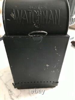Antique Lantern Light Watchman Bladon Bham Black Lantern Mining Railroad Vintage