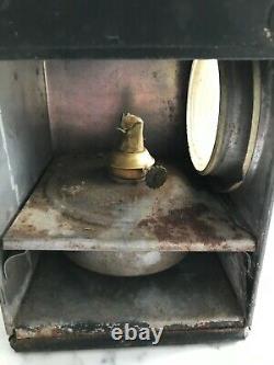 Antique Lantern Light Watchman Bladon Bham Black Lantern Mining Railroad Vintage