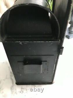 Antique Lantern Light Watchman Bladon Bham Black Lantern Mining Railroad Vintage