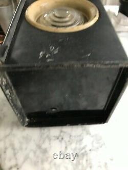 Antique Lantern Light Watchman Bladon Bham Black Lantern Mining Railroad Vintage