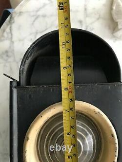 Antique Lantern Light Watchman Bladon Bham Black Lantern Mining Railroad Vintage