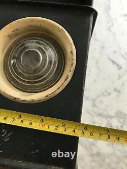 Antique Lantern Light Watchman Bladon Bham Black Lantern Mining Railroad Vintage