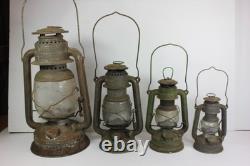 Antique Lanterns German Feurhand Gradulated Sizes Including An Atom Rare Find