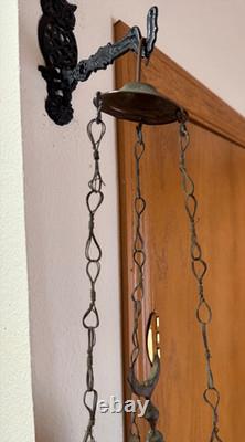 Antique Large Brass Moroccan Hanging Lantern