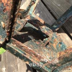 Antique Large Heavy Wrought Iron Hanging Lantern Outside Porch Light Project