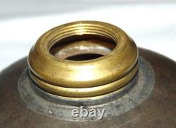 Antique Late 19th Century Whale Oil Lantern with Clear & Red Lens 15-1/2 high