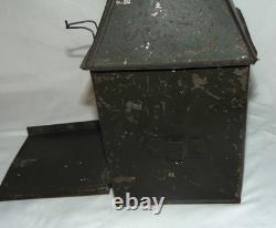Antique Late 19th Century Whale Oil Lantern with Clear & Red Lens 15-1/2 high