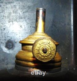 Antique Late 19th Century Whale Oil Lantern with Clear & Red Lens 15-1/2 high