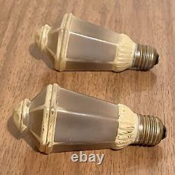 Antique Light Bulbs early 20th-century Hexagonal Lantern Frosted Glass Austria