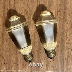 Antique Light Bulbs early 20th-century Hexagonal Lantern Frosted Glass Austria