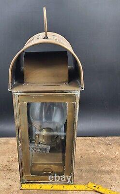 Antique Made in England brass Marine wall lamp lantern for ship cabin