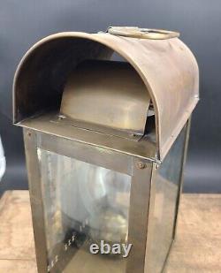 Antique Made in England brass Marine wall lamp lantern for ship cabin