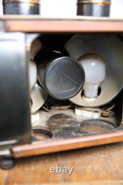 Antique Magic Lantern Post Card Projector 1900s copper flash vintage light lamp