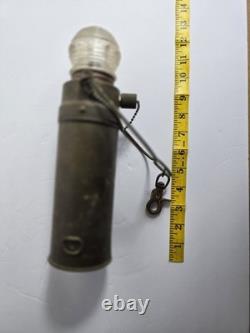 Antique Marine Lamp Carry Oil Lantern Brass Light Beehive Top Nautical Ship