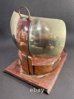 Antique Maritime Copper Kerosene Reflector Lantern with Sherwoods Ltd Birmingham