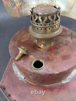 Antique Maritime Copper Kerosene Reflector Lantern with Sherwoods Ltd Birmingham