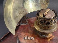 Antique Maritime Copper Kerosene Reflector Lantern with Sherwoods Ltd Birmingham