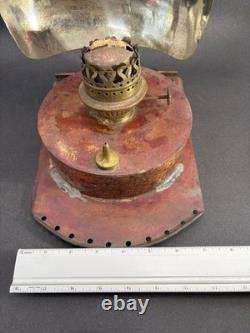Antique Maritime Copper Kerosene Reflector Lantern with Sherwoods Ltd Birmingham