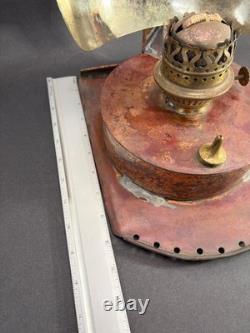 Antique Maritime Copper Kerosene Reflector Lantern with Sherwoods Ltd Birmingham