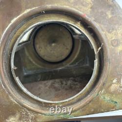 Antique Maritime nautical Copper Mast Head Lantern Clear Ripple Glass Lens