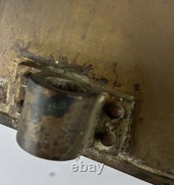Antique Maritime nautical Copper Mast Head Lantern Clear Ripple Glass Lens