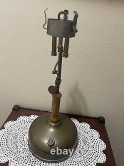 Antique Milk glass shade Gasoline Lantern, June. 3 1924 made in Akron USA
