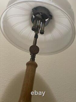 Antique Milk glass shade Gasoline Lantern, June. 3 1924 made in Akron USA