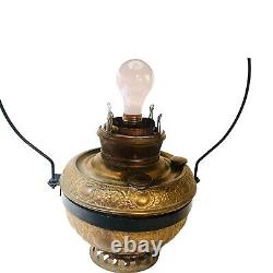 Antique Miller Lamp General Store Hanging Oil Lamp with Solid Tin Shade 33 x 21