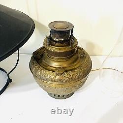 Antique Miller Lamp General Store Hanging Oil Lamp with Solid Tin Shade 33 x 21