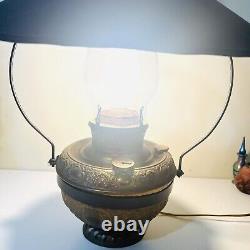 Antique Miller Lamp General Store Hanging Oil Lamp with Solid Tin Shade 33 x 21