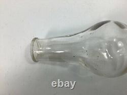 Antique Miniature Finger Lamp Clear Swirl Glass Kerosene Oil Lamp