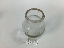 Antique Miniature Finger Lamp Clear Swirl Glass Kerosene Oil Lamp