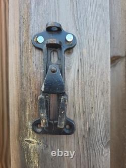 Antique NYC Railroad Train Car Lantern Oil Lamp Cast Iron Wall Mount Bracket