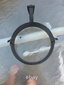 Antique NYC Railroad Train Car Lantern Oil Lamp Cast Iron Wall Mount Bracket