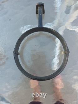 Antique NYC Railroad Train Car Lantern Oil Lamp Cast Iron Wall Mount Bracket